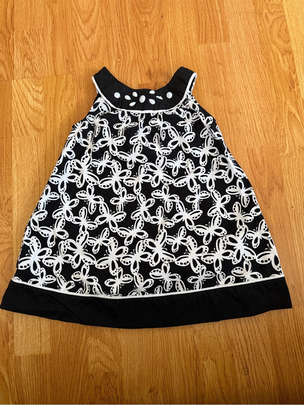Gymboree Black & White Sleeveless Patterned Dress